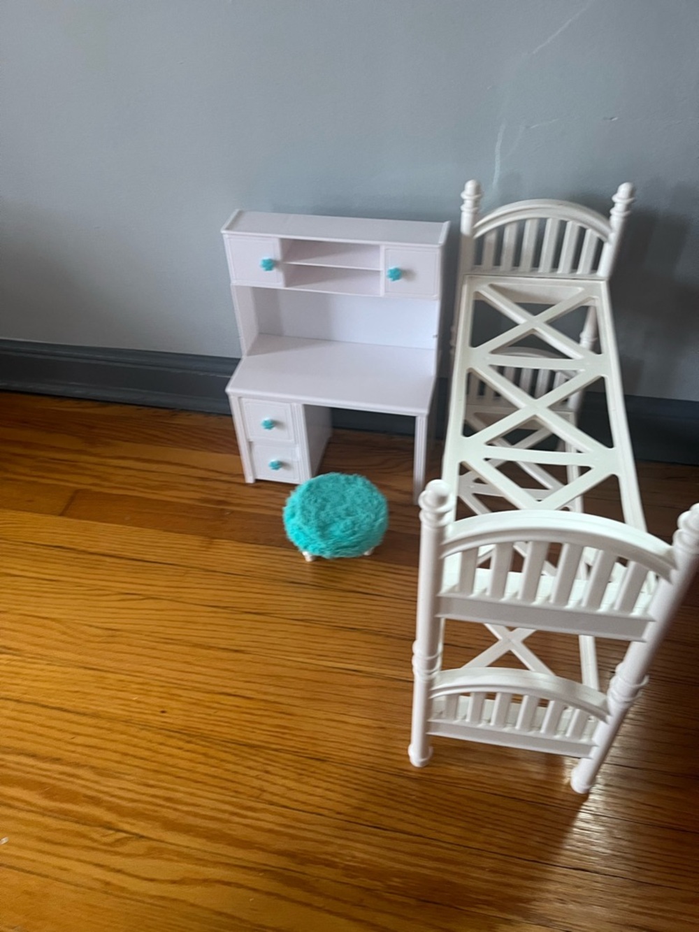 Doll accessories (Beds, Desk, Salon Chair and Living room set)